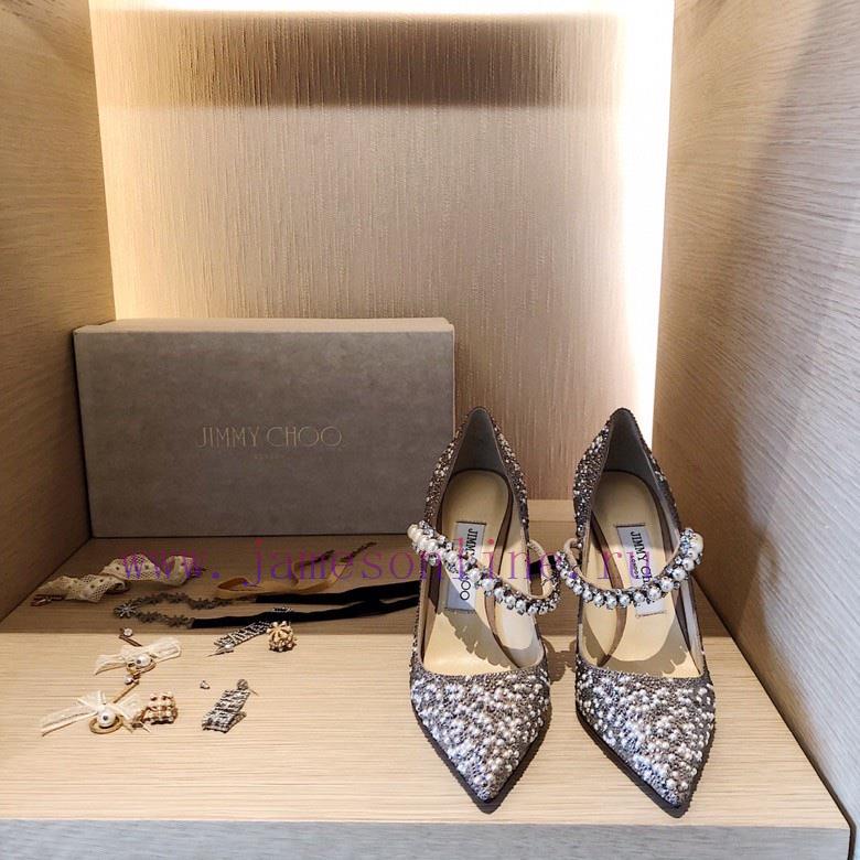 Top Qualityjimmy Choo Ss24 New Arrival~JC Classic Series | Pearl Diamond Chain Pointed High Hee lvuj2nn6