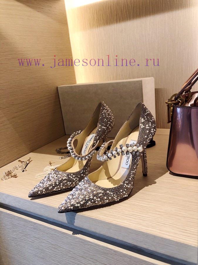 Top Qualityjimmy Choo Ss24 New Arrival~JC Classic Series | Pearl Diamond Chain Pointed High Hee lvuj2nn6 - Image 7