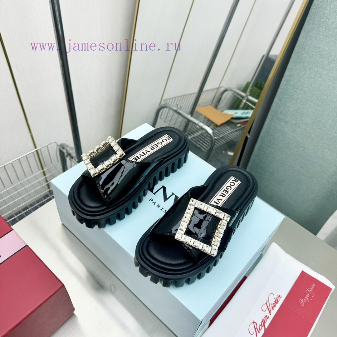 𝐑𝐨𝐠𝐞𝐫𝐕𝐢𝐯𝐢 * 2024 Spring/Summer New RV Women's Shoes Viv 'Go Stick Metal Buckle Leather Muller S mtb9nqzw - Image 5