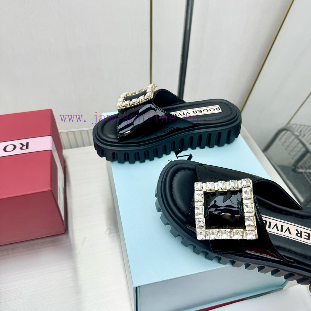 𝐑𝐨𝐠𝐞𝐫𝐕𝐢𝐯𝐢 * 2024 Spring/Summer New RV Women's Shoes Viv 'Go Stick Metal Buckle Leather Muller S mtb9nqzw - Image 7