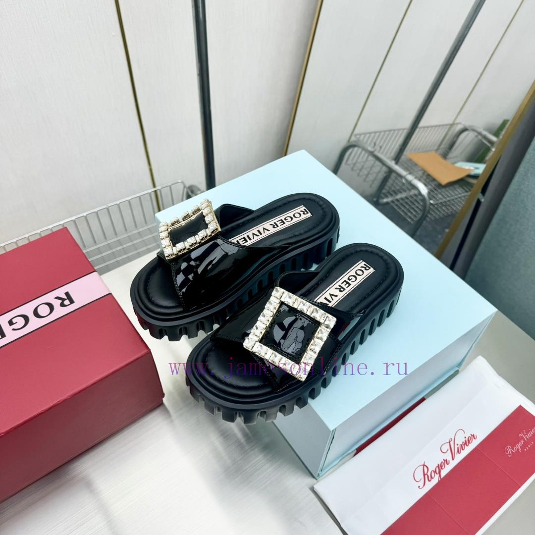 𝐑𝐨𝐠𝐞𝐫𝐕𝐢𝐯𝐢 * 2024 Spring/Summer New RV Women's Shoes Viv 'Go Stick Metal Buckle Leather Muller S mtb9nqzw - Image 8