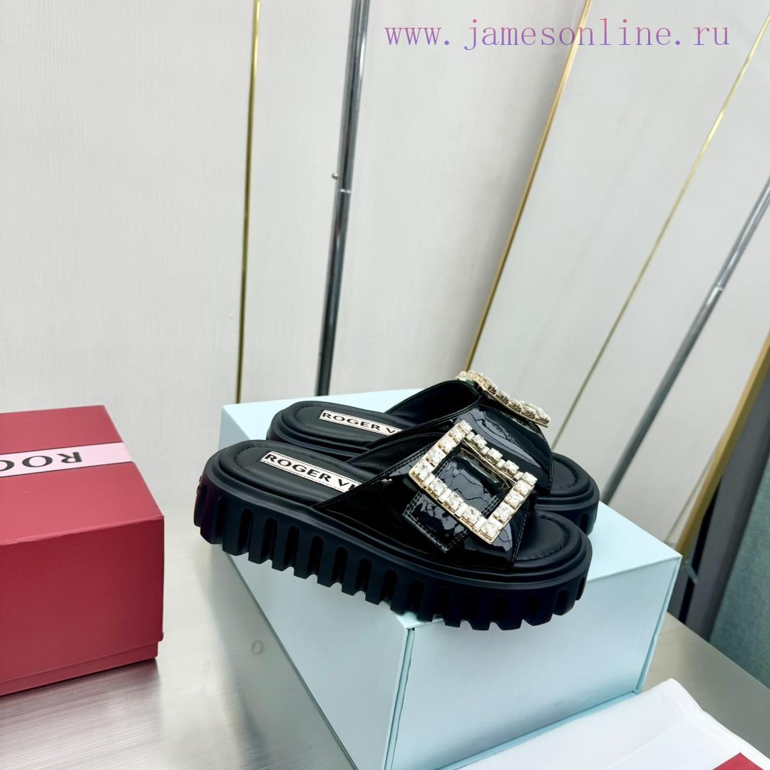 𝐑𝐨𝐠𝐞𝐫𝐕𝐢𝐯𝐢 * 2024 Spring/Summer New RV Women's Shoes Viv 'Go Stick Metal Buckle Leather Muller S mtb9nqzw - Image 9
