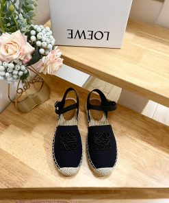 Brand LoeweLOEWE Thick Soled Close Toe Slippers For Fishermen Women's Canvas And Cowhide Leathe oemvwz02