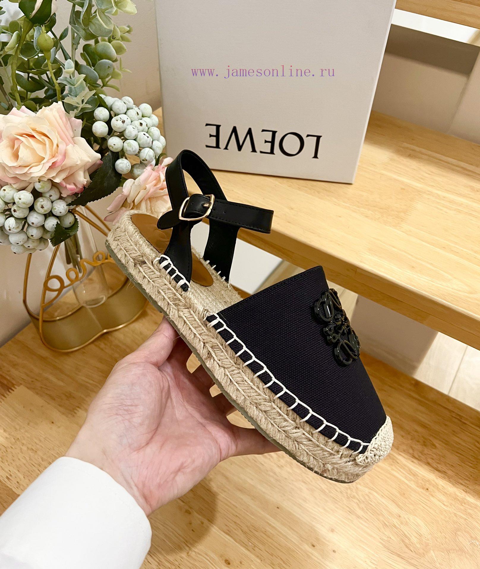 Brand LoeweLOEWE Thick Soled Close Toe Slippers For Fishermen Women's Canvas And Cowhide Leathe oemvwz02 - Image 3