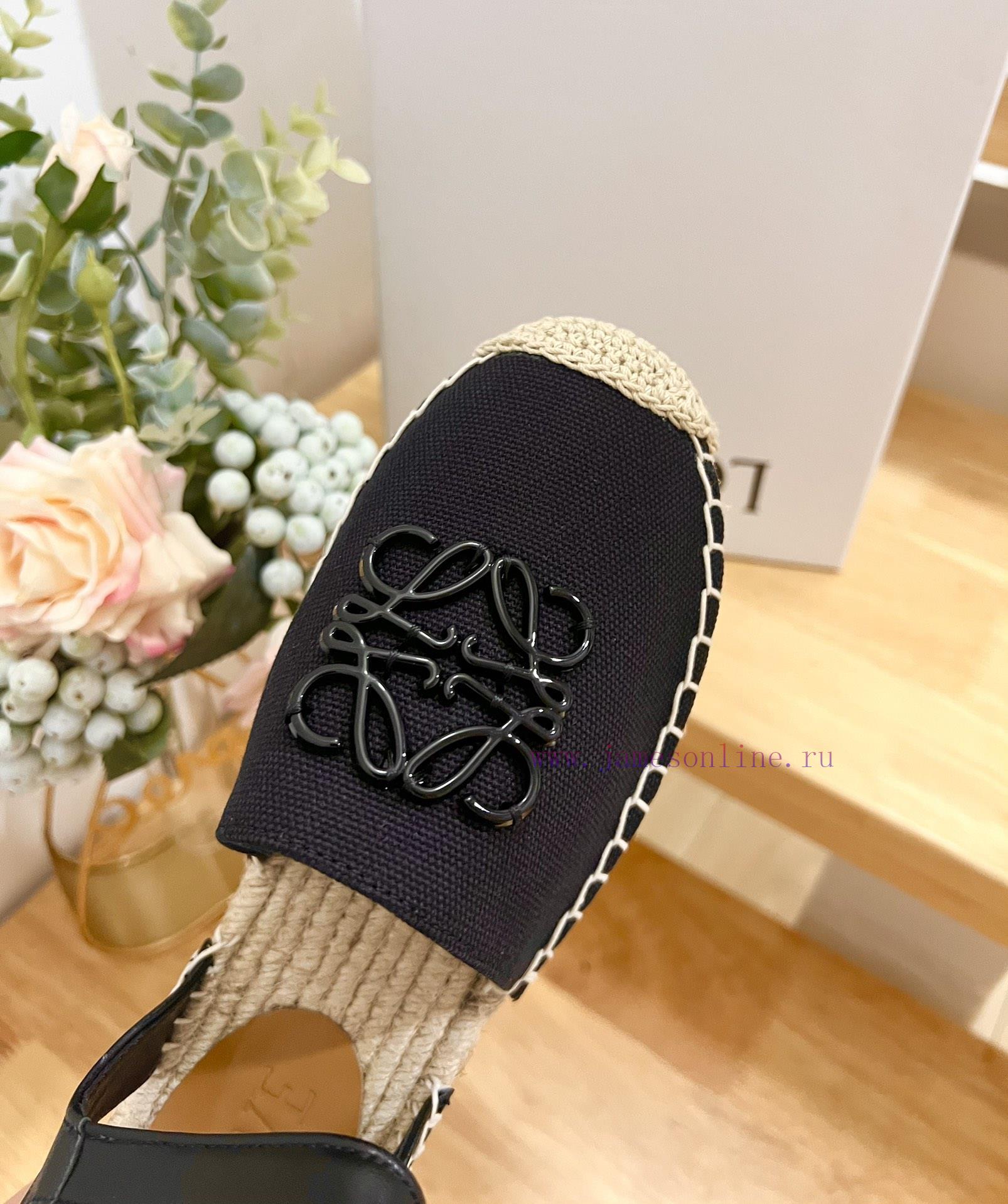 Brand LoeweLOEWE Thick Soled Close Toe Slippers For Fishermen Women's Canvas And Cowhide Leathe oemvwz02 - Image 5