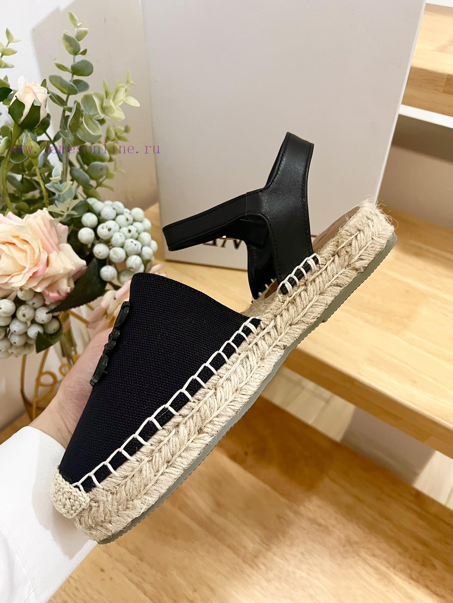 Brand LoeweLOEWE Thick Soled Close Toe Slippers For Fishermen Women's Canvas And Cowhide Leathe oemvwz02 - Image 7