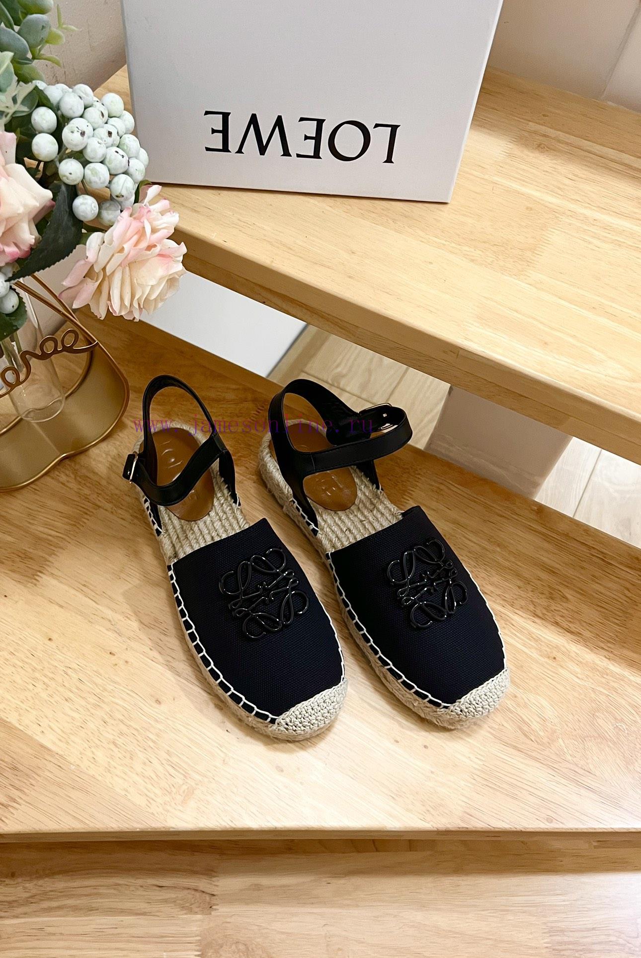 Brand LoeweLOEWE Thick Soled Close Toe Slippers For Fishermen Women's Canvas And Cowhide Leathe oemvwz02 - Image 8