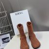 LOEWE 24ss Autumn And Winter New Style Square Heel Thick Soled Women's Boots Foot Pedaling Elas i9ksv7ky
