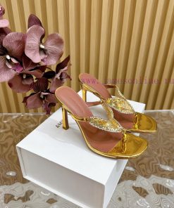Amina Muaddi2024's New Charlotte Series High Heels Have Sharp Edges And Slanted Square Heads Ma u88uom93
