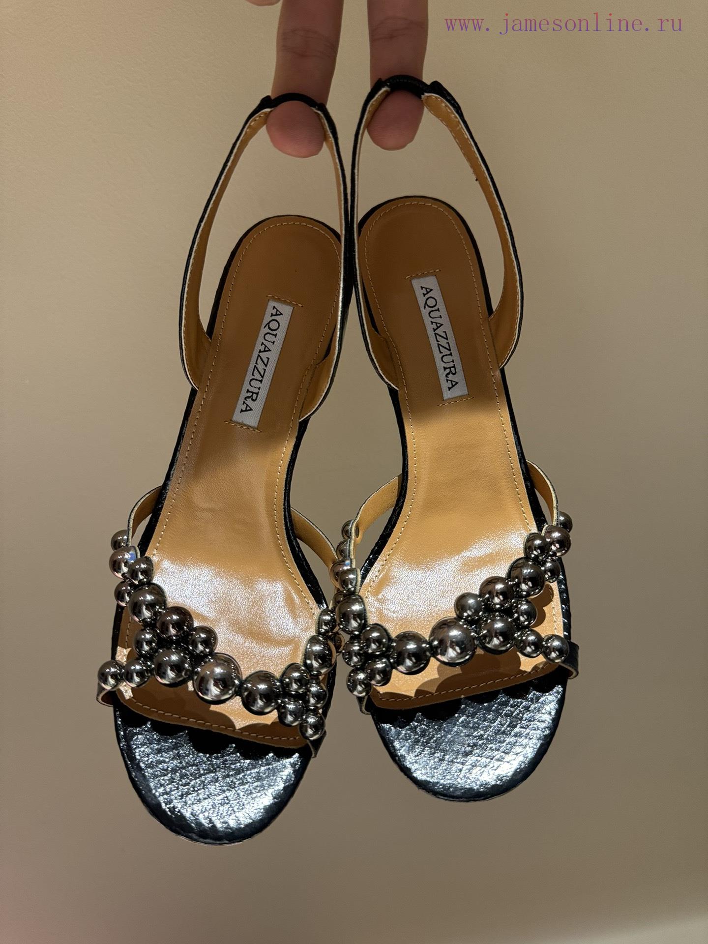 The MostAQUAZURA Big Pineapple Pearl Decorative High Heels2024 Spring/summer Rhinestone Decorat l2o0s17r - Image 10
