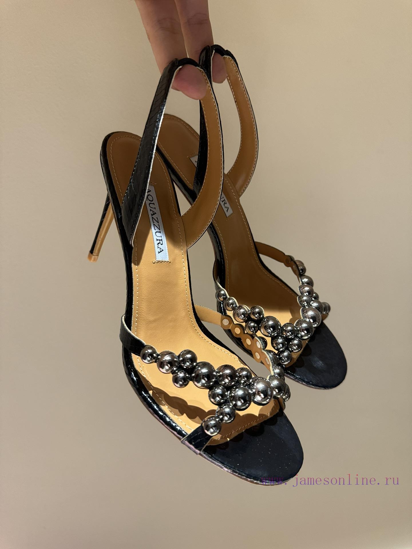 The MostAQUAZURA Big Pineapple Pearl Decorative High Heels2024 Spring/summer Rhinestone Decorat l2o0s17r - Image 11