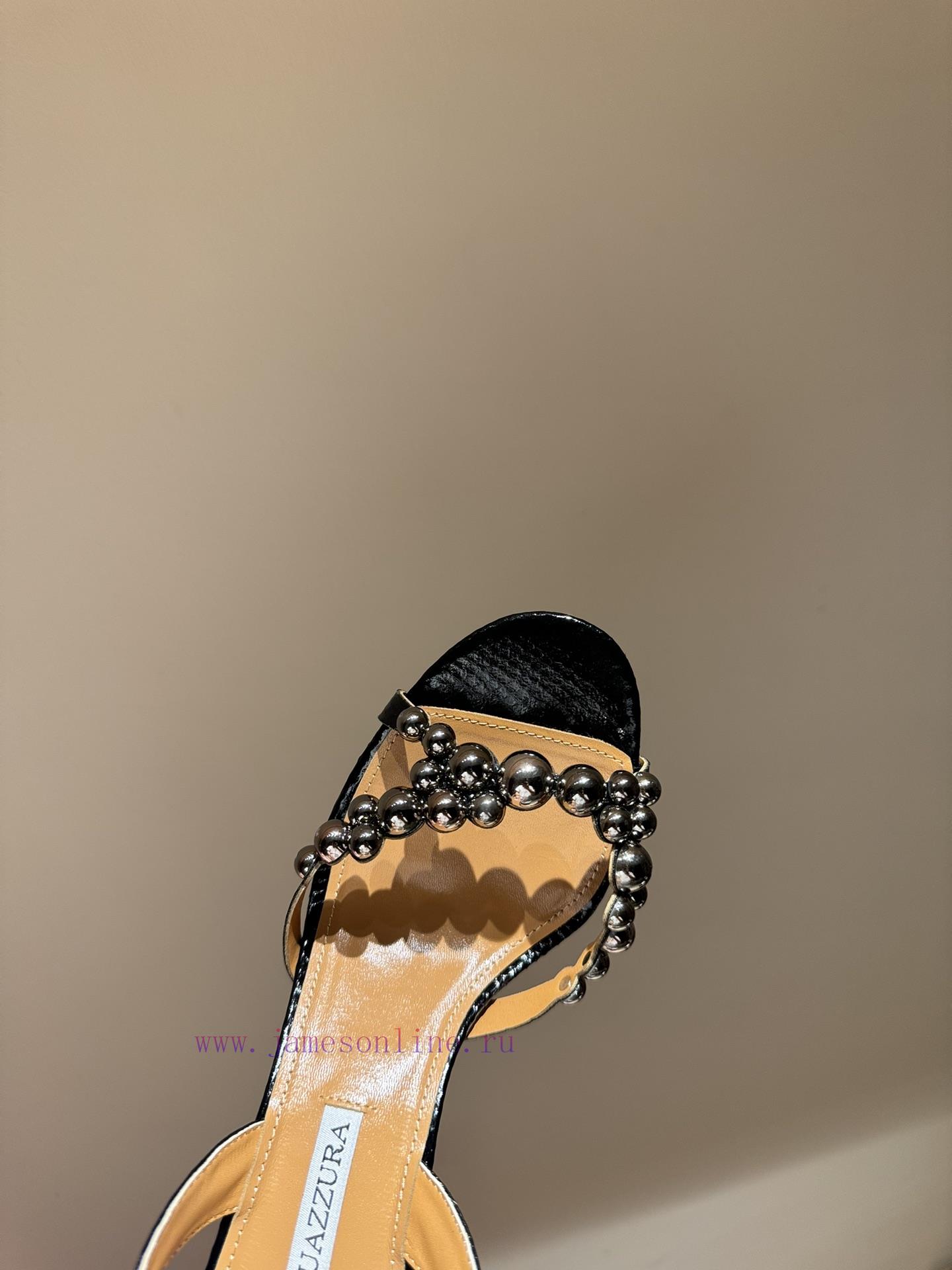 The MostAQUAZURA Big Pineapple Pearl Decorative High Heels2024 Spring/summer Rhinestone Decorat l2o0s17r - Image 15