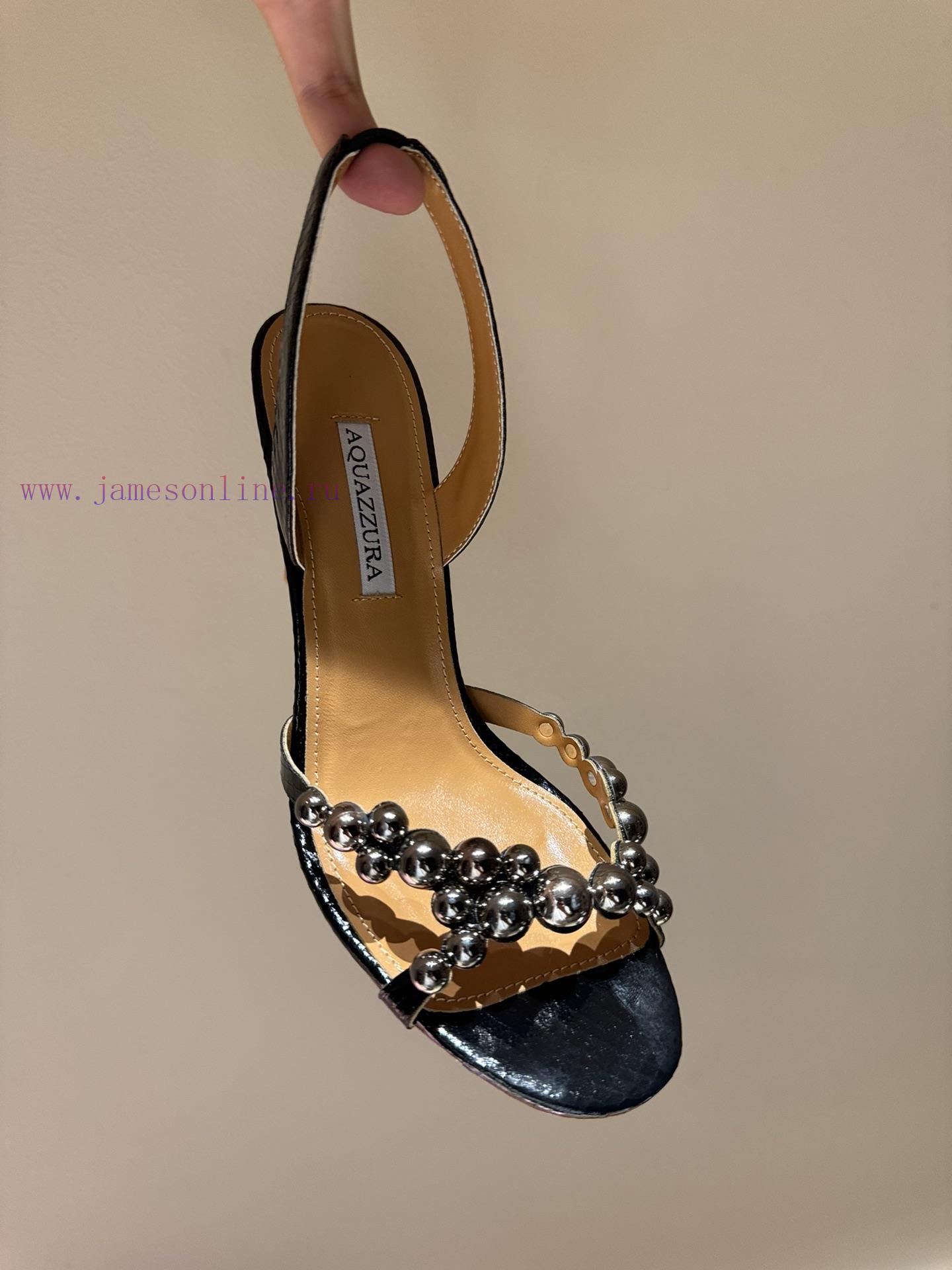 The MostAQUAZURA Big Pineapple Pearl Decorative High Heels2024 Spring/summer Rhinestone Decorat l2o0s17r - Image 19