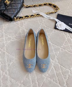 Chanel Classic Denim Ballet Flat Shoes Upgraded Denim Fabric Simple And High-end Super Fashiona pokzqqdz