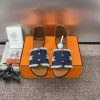 Hermes Spring/Summer Classic Santorini Color Blocked H-shaped Dragging Women's Shoes Hermes Fla 2ny6kj7n