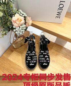Brand LoeweLOEWE Thick Soled Fisherman's Shoes Women's CashmereAnagram Grass ShoesColor Apricot nsuq3v1x