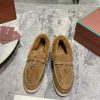 Female Male 10Loro Piana Classic Explosive Loro Piana Top British Tassel Flat Hairy Loafers Upg p00wghov