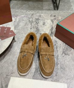 Female Male 10Loro Piana Classic Explosive Loro Piana Top British Tassel Flat Hairy Loafers Upg p00wghov