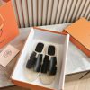 Top TierHermes 2024 Antigua Grass Woven Slippers - Made Of Genuine Leather With A Large Sole An ort4rd6t