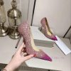 JIMMYCHOO's Latest Version Of The New Sequin Upgrade Version Is A Crystal High-heeled Shoe That o2l9a5mi