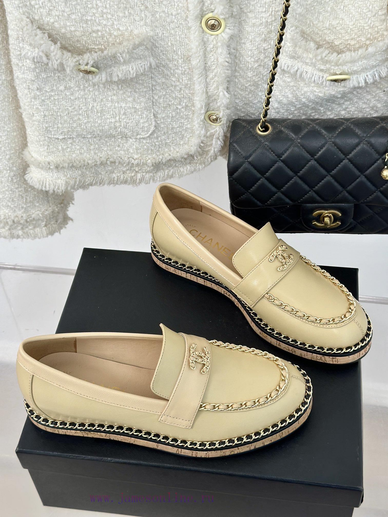 Chanel | Chanel Classic Wood Grain BottomDouble C-chain LoafersLe Fu Shoe Enthusiasts Must Not zajkxf10 - Image 4