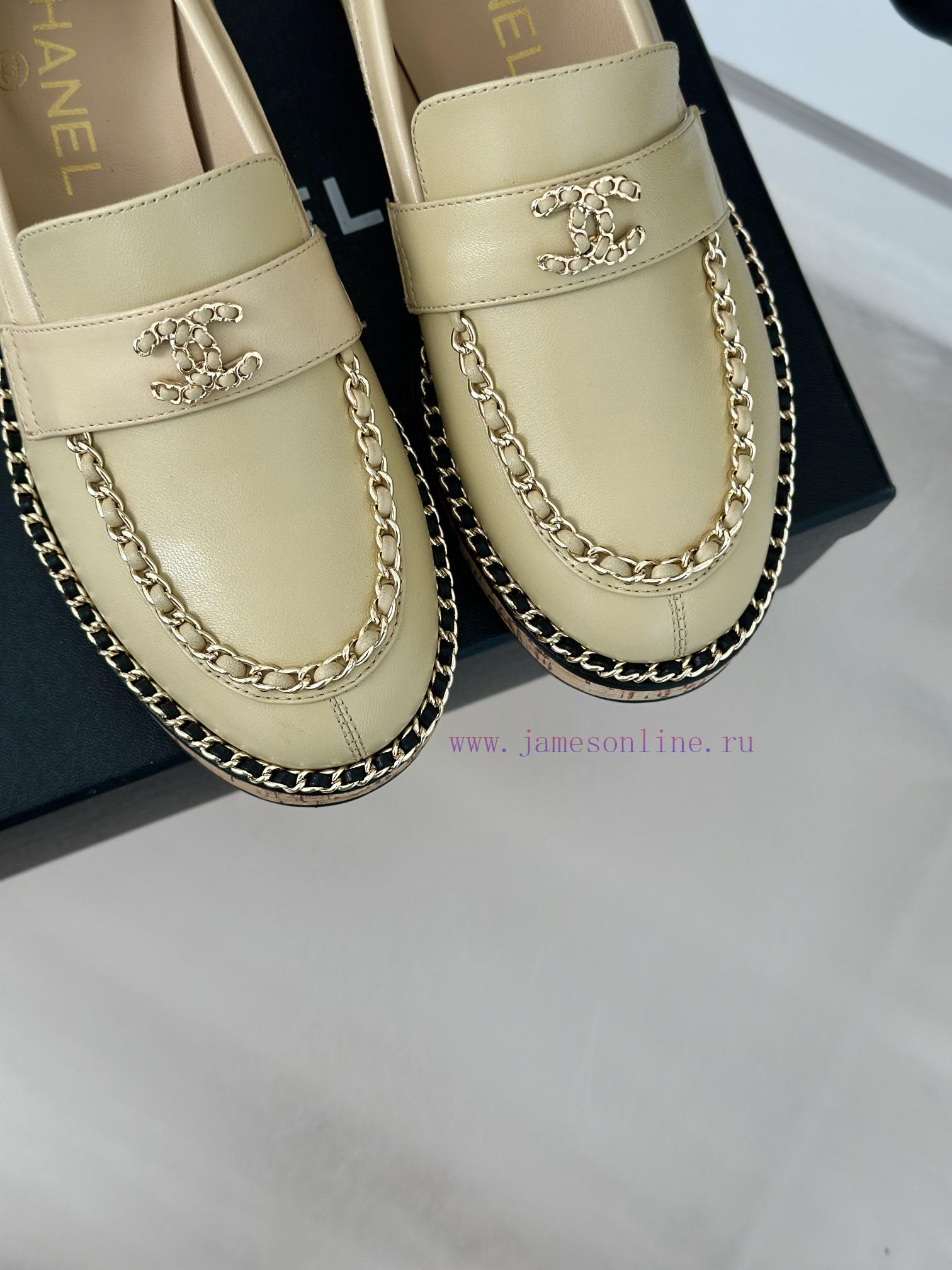 Chanel | Chanel Classic Wood Grain BottomDouble C-chain LoafersLe Fu Shoe Enthusiasts Must Not zajkxf10 - Image 8