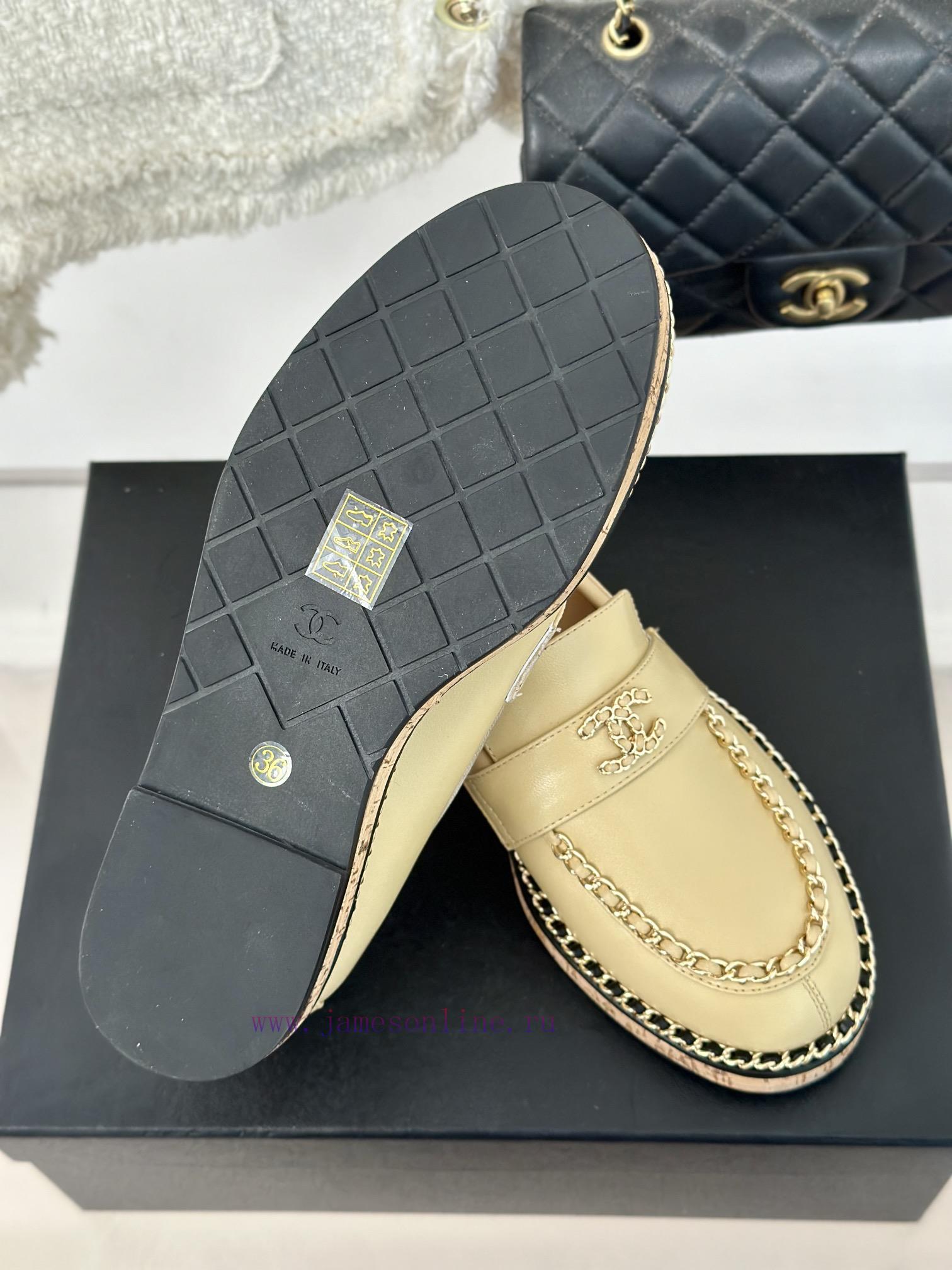 Chanel | Chanel Classic Wood Grain BottomDouble C-chain LoafersLe Fu Shoe Enthusiasts Must Not zajkxf10 - Image 10