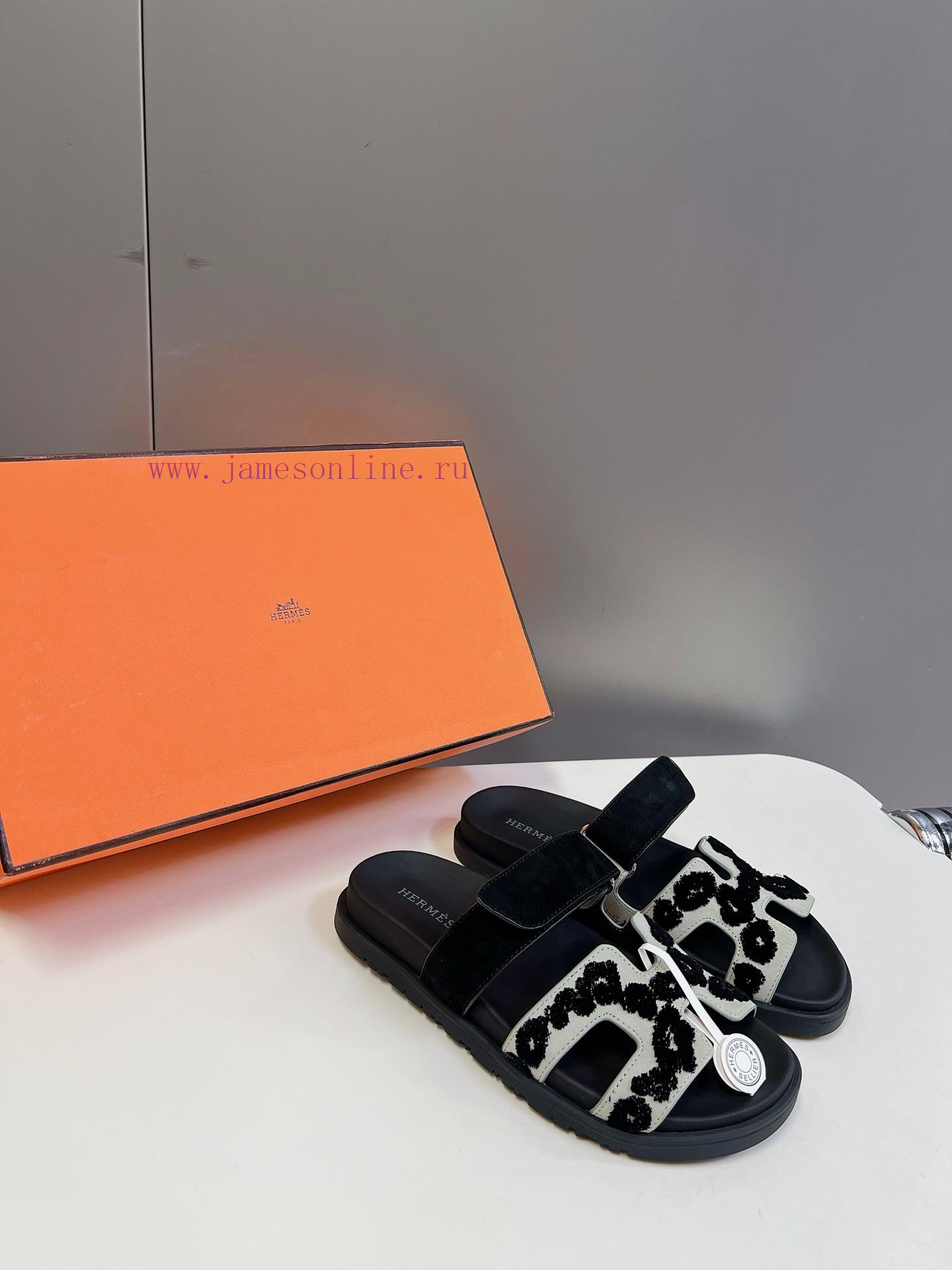 Hermes Spring/Summer Classic Second Uncle Slippers Chypre Ugly Cute Second Uncle Slippers - Old an31c71d - Image 3