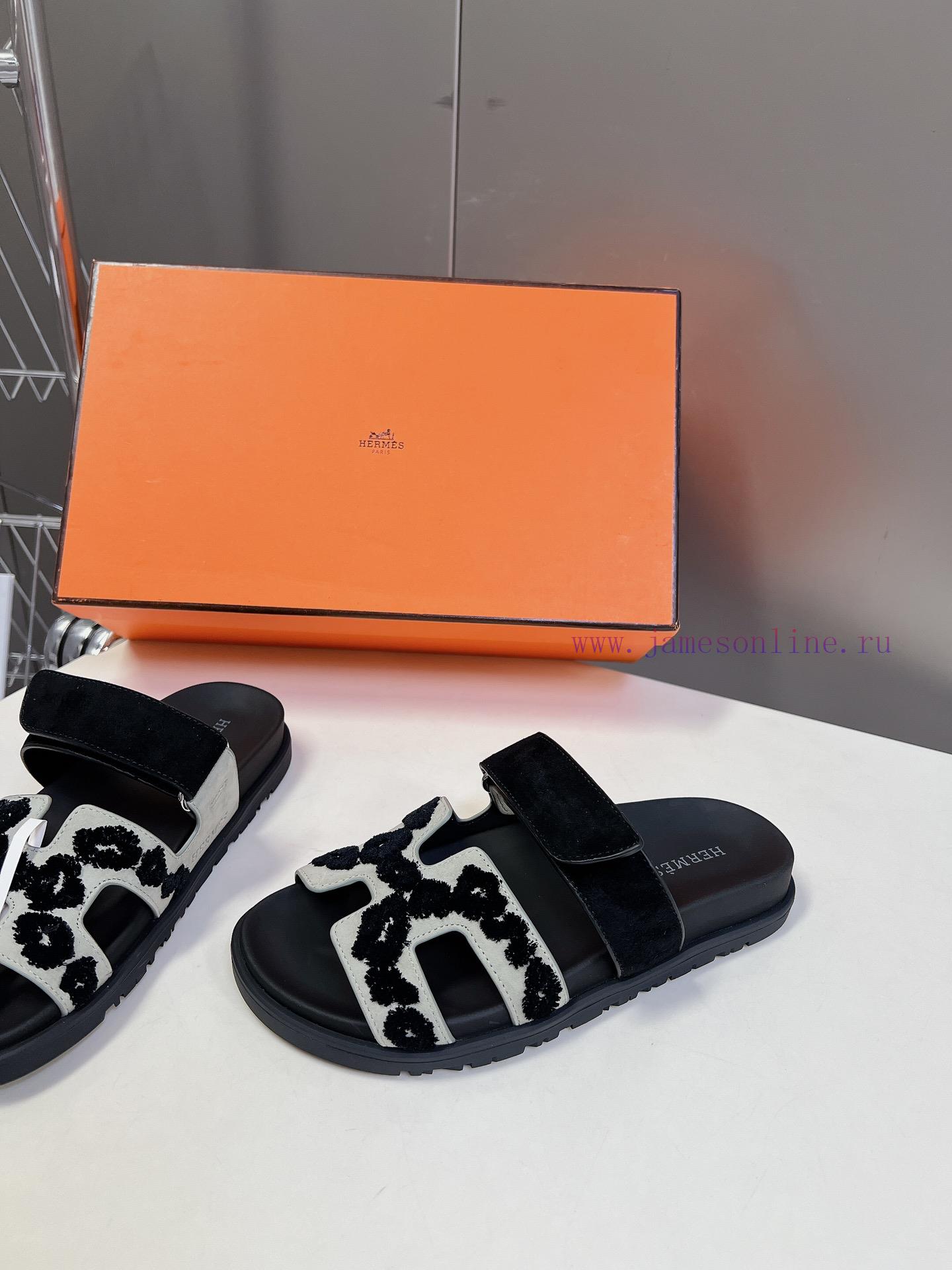Hermes Spring/Summer Classic Second Uncle Slippers Chypre Ugly Cute Second Uncle Slippers - Old an31c71d - Image 4