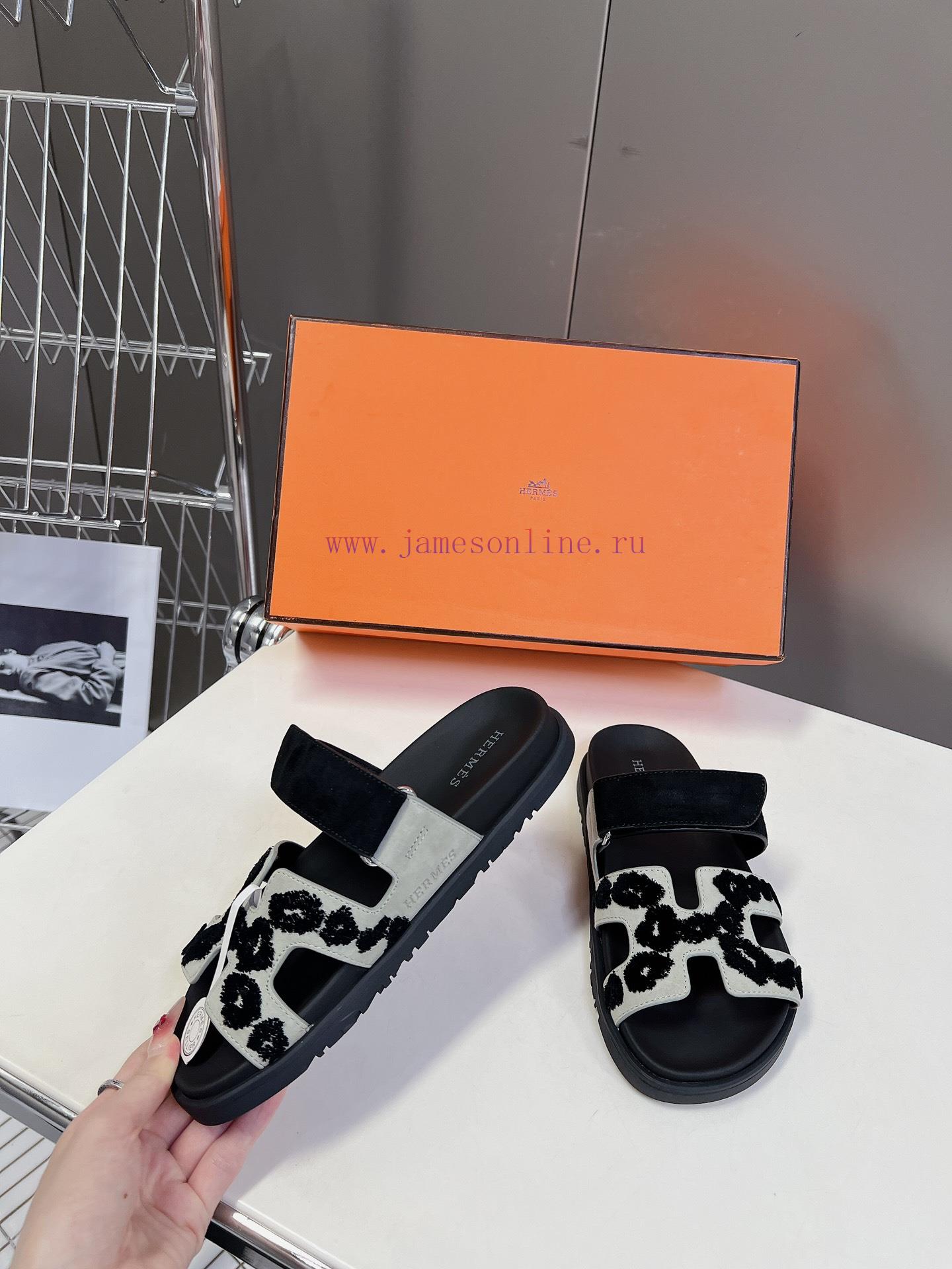 Hermes Spring/Summer Classic Second Uncle Slippers Chypre Ugly Cute Second Uncle Slippers - Old an31c71d - Image 5