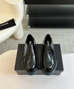 JILSANDER Autumn And Winter New Retro Modern Neutral Loafers With Open Edge Pearl Sponge Cake T 1tov6kwy