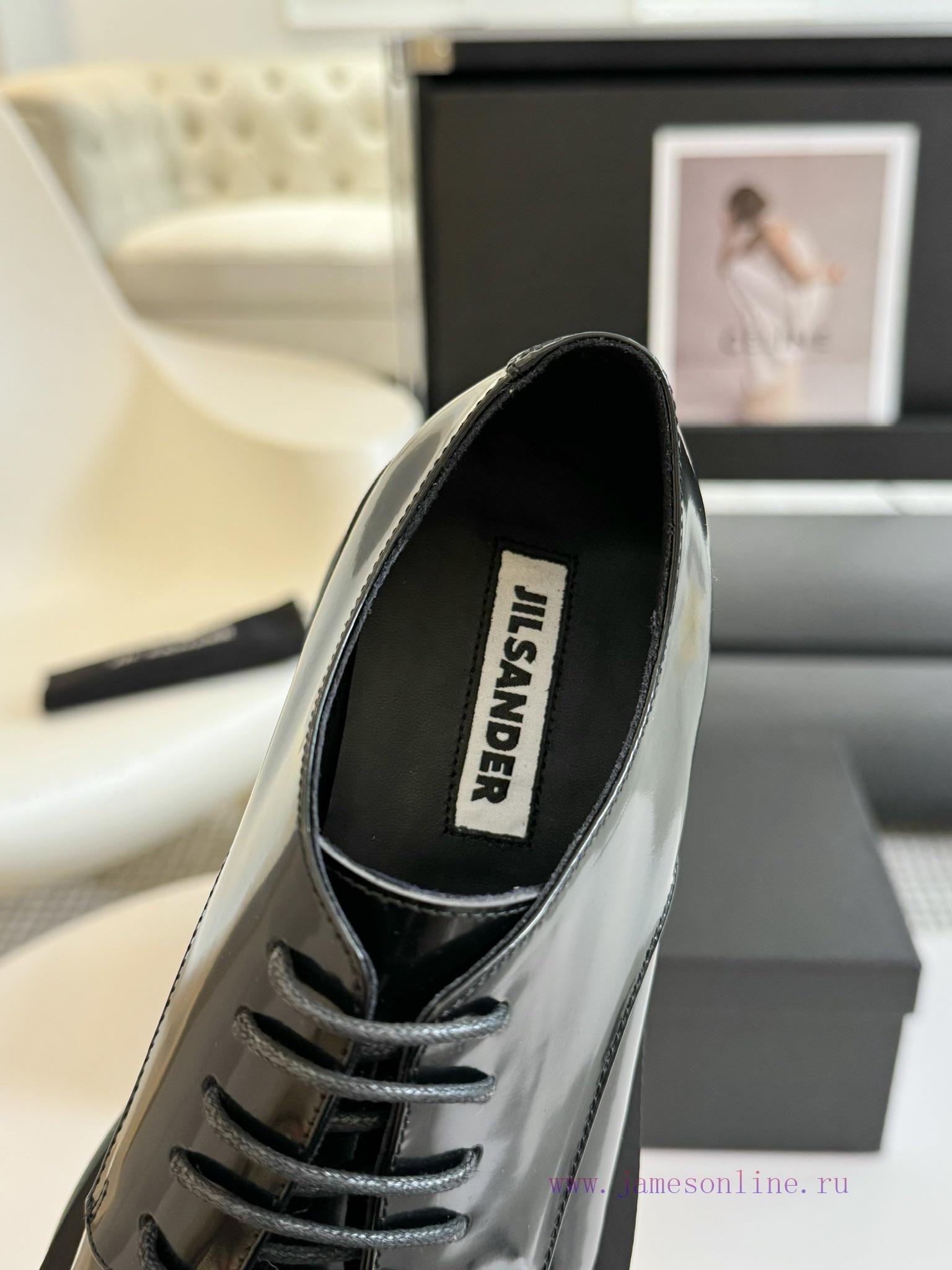 JILSANDER Autumn And Winter New Retro Modern Neutral Loafers With Open Edge Pearl Sponge Cake T 1tov6kwy - Image 8