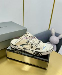 Graffiti Couple Style - BALENCIAGABalenciaga Half Dragged Vintage Casual Shoes Board Shoes New 5gt77vbq