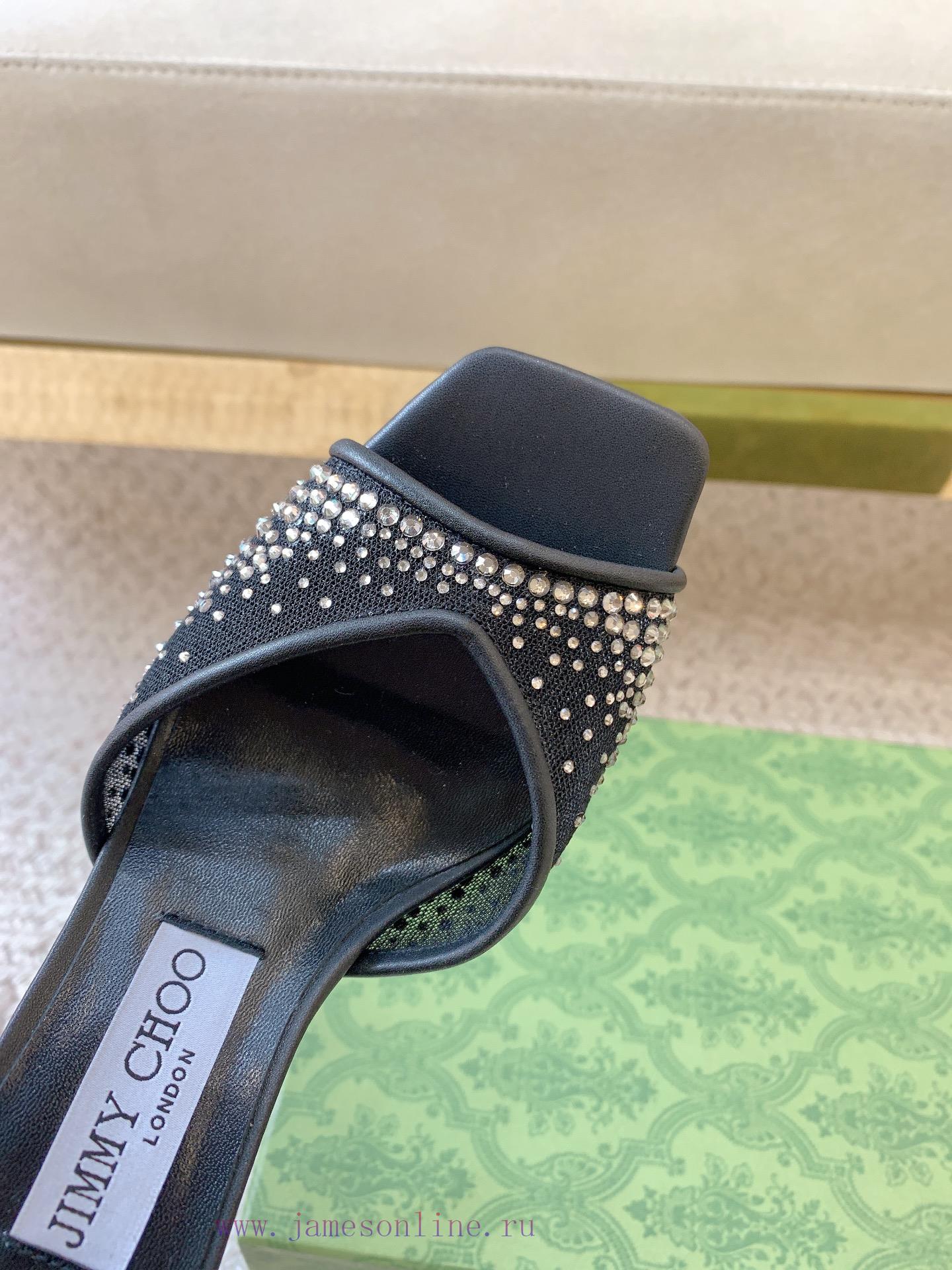 Jimmy ChooSS24 New Mesh Diamond SandalsOriginal Last Set Top QualitymaterialImported Custom Mes zqocx334 - Image 6