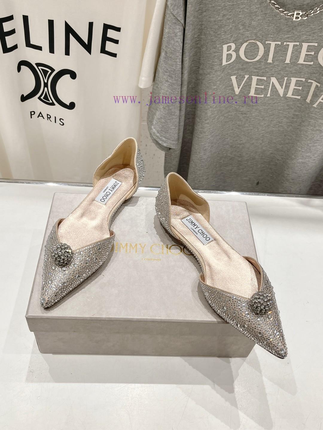 Jimmy CHO Hollow JC/Jimmy Zhou 2024 Summer New Style Simple Pointed Flat Shoes Single ShoesOrig 3jy0l3k9 - Image 12