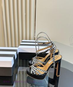 The Aquazzura 2024 Classic High-heeled Waterproof Platform Rhinestone Sandals Are Truly Beautif tem4ey5d