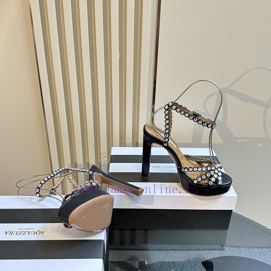 The Aquazzura 2024 Classic High-heeled Waterproof Platform Rhinestone Sandals Are Truly Beautif tem4ey5d - Image 5