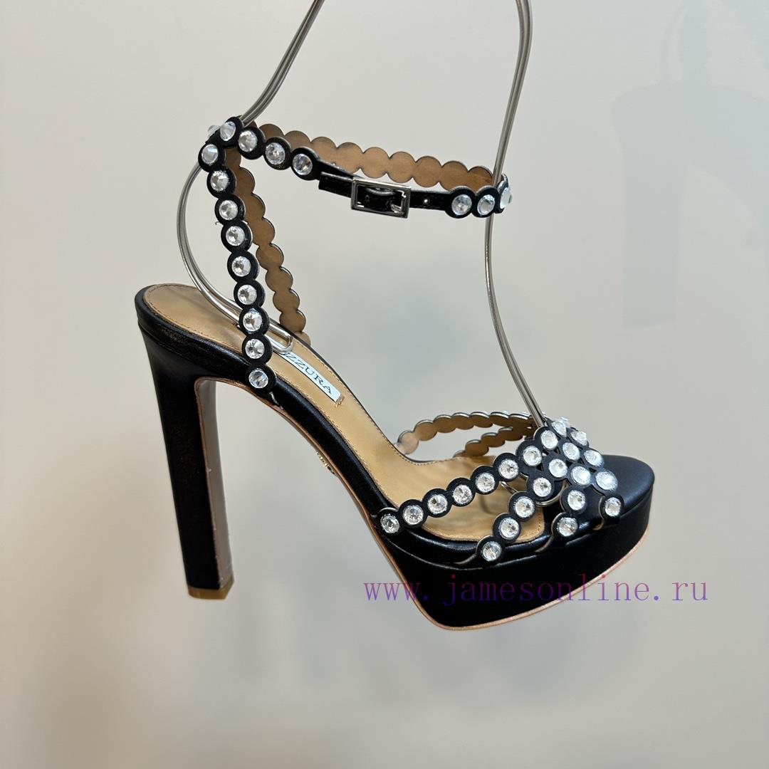 The Aquazzura 2024 Classic High-heeled Waterproof Platform Rhinestone Sandals Are Truly Beautif tem4ey5d - Image 8