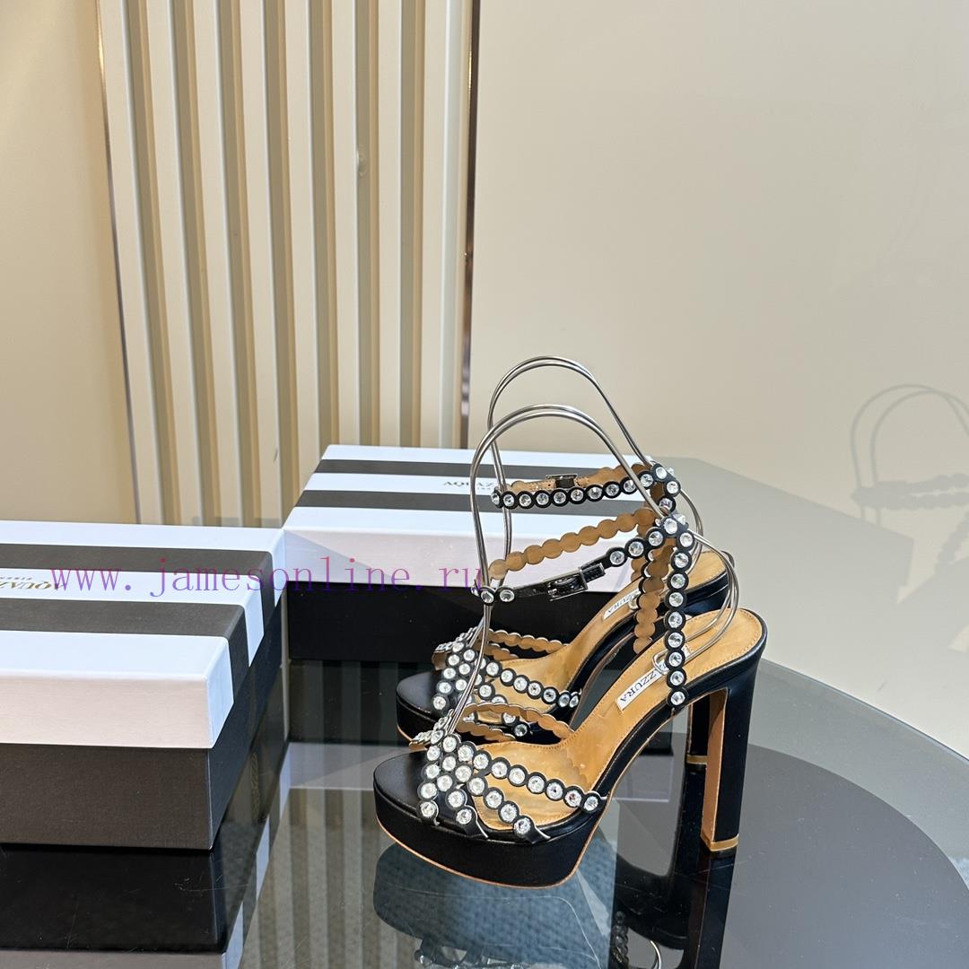 The Aquazzura 2024 Classic High-heeled Waterproof Platform Rhinestone Sandals Are Truly Beautif tem4ey5d - Image 11