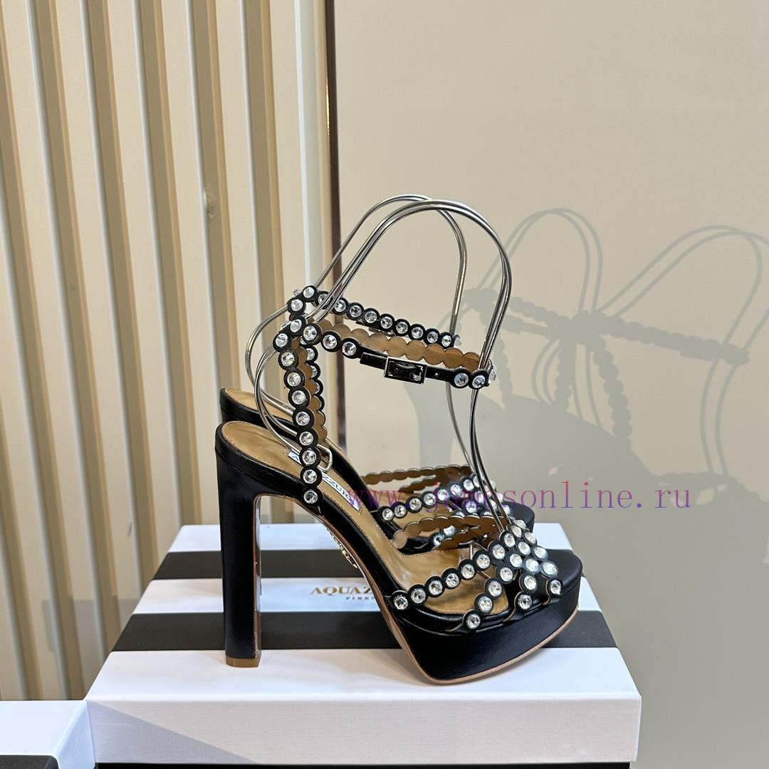 The Aquazzura 2024 Classic High-heeled Waterproof Platform Rhinestone Sandals Are Truly Beautif tem4ey5d - Image 15