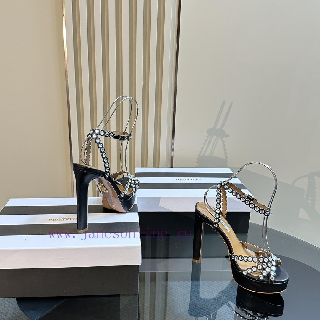 The Aquazzura 2024 Classic High-heeled Waterproof Platform Rhinestone Sandals Are Truly Beautif tem4ey5d - Image 16