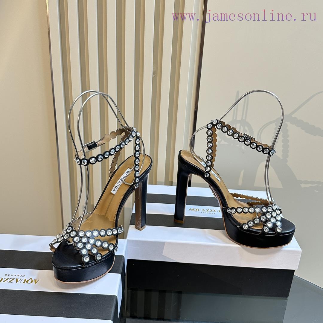 The Aquazzura 2024 Classic High-heeled Waterproof Platform Rhinestone Sandals Are Truly Beautif tem4ey5d - Image 22