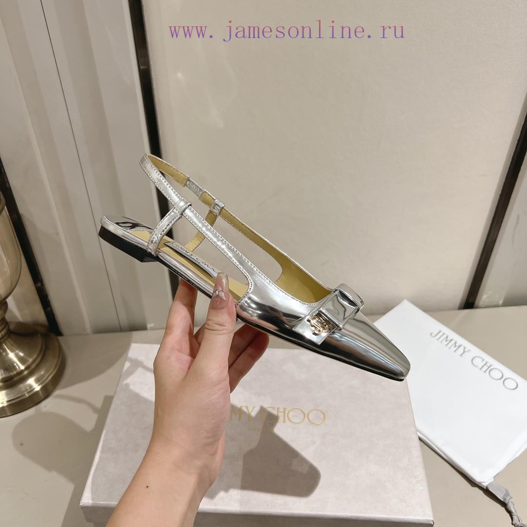 Jimmy Choo 2024 Spring/Autumn ADALEE Bow Leaky Heel Sandals Sling Back Strap Design Fashionable qym32b6b - Image 7
