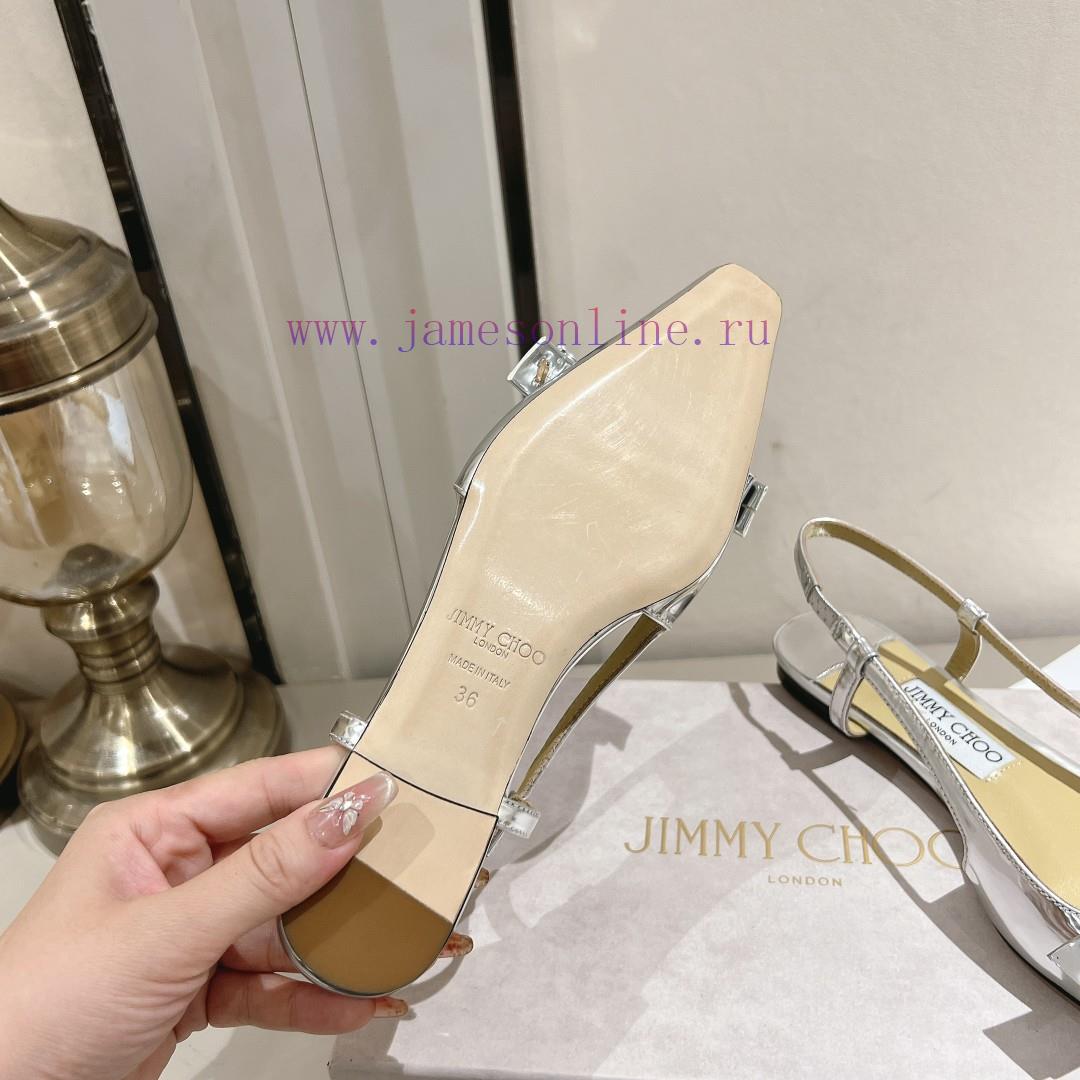 Jimmy Choo 2024 Spring/Autumn ADALEE Bow Leaky Heel Sandals Sling Back Strap Design Fashionable qym32b6b - Image 19
