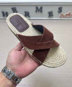 Zegna High-end Quality Slippers 2024 Wu Lei Star Style Official Website 11 Men's Leather Slippe xjdzq2ux