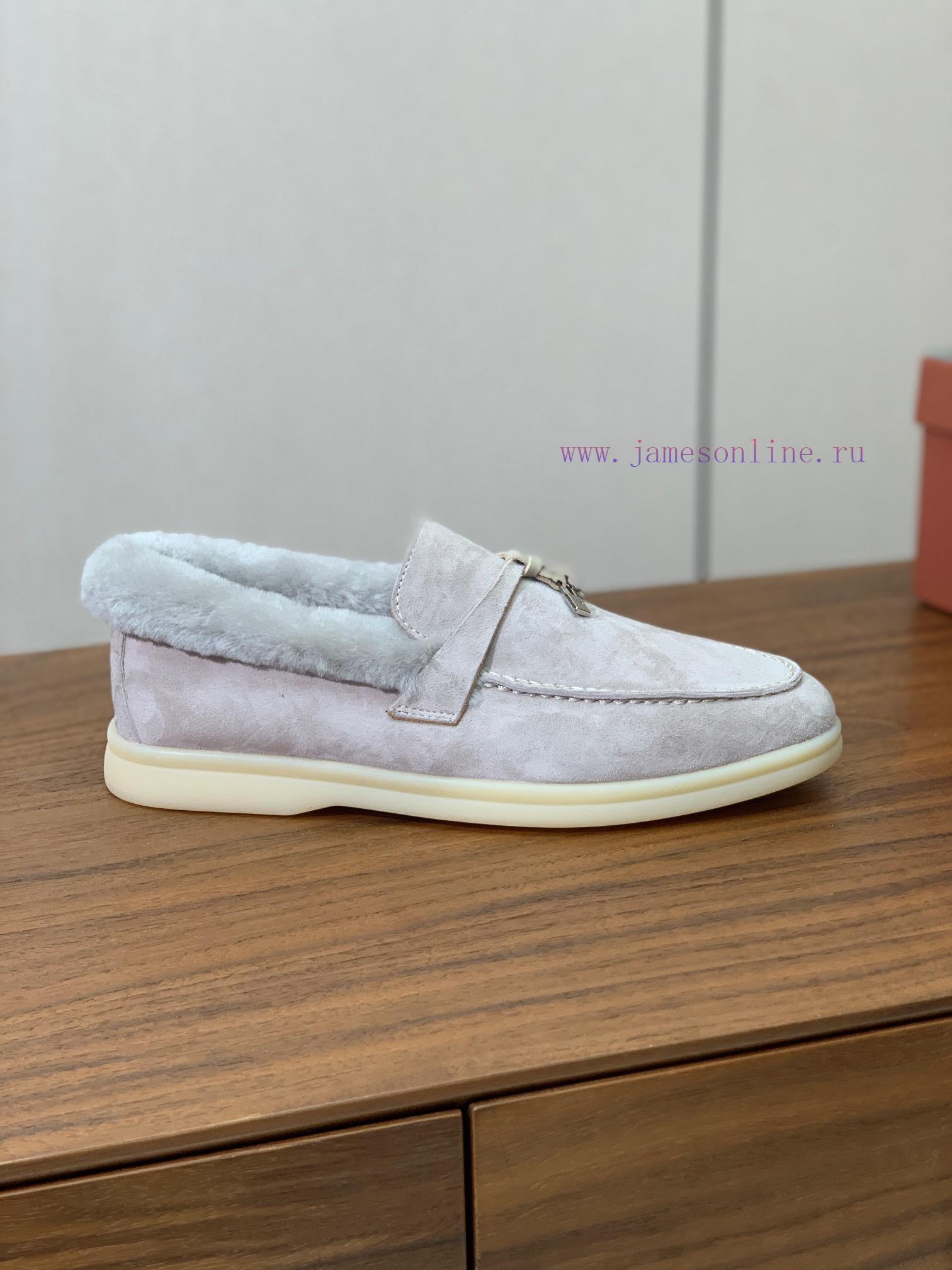 Loro Piana Collar Wool Loafers Italy's Top Cashmere Retro Elegant Low-key Luxury Fashion Practi 5hdunvid - Image 17