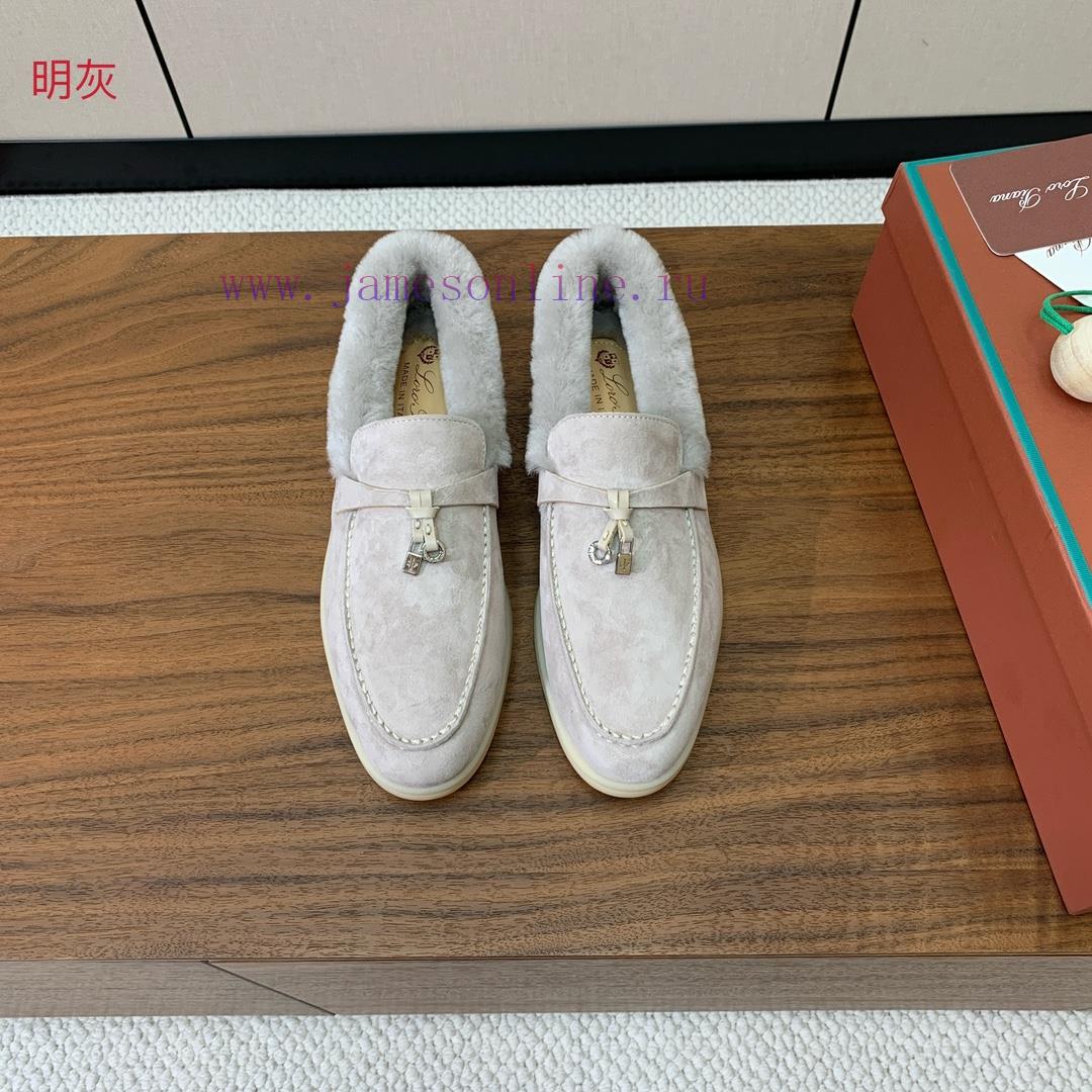 Loro Piana Collar Wool Loafers Italy's Top Cashmere Retro Elegant Low-key Luxury Fashion Practi 5hdunvid - Image 20