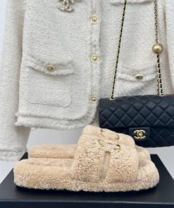 Chanel | Chanel Classic Metal Double C Hairy SlippersThe "First To Wear" Series Of Walking Shee t5d30cq4