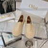 Chlo é Fisherman's ShoesMaterial: Straw Woven Fabric Cowhide LiningColor Apricot WhiteSize 35-4 vrqayfmg