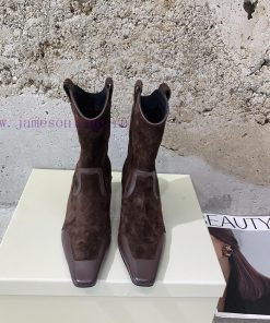 Unfolio24 Autumn/Winter New Retro Western Cowboy Boots Experience The Collision Of Autumn And W w6jxnetu